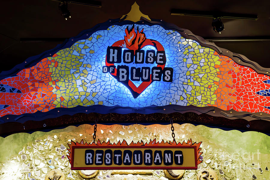 Luxor Casino House of Blues Restaurant Sign Photograph by Aloha Art