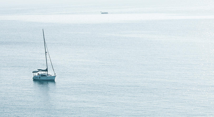 Luxury Yacht In The Calm Ocean Photograph