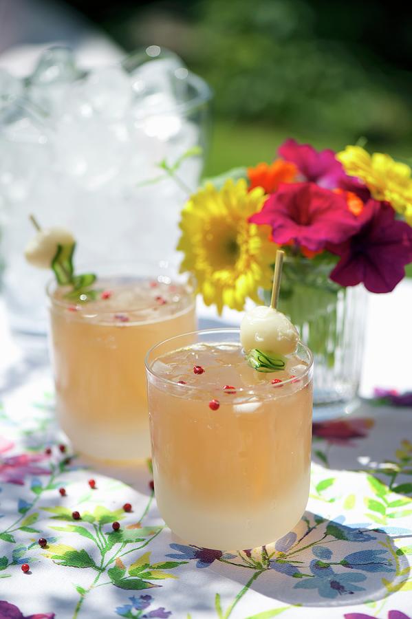 Lychee Lemonade With Pink Pepper Photograph by Winfried Heinze