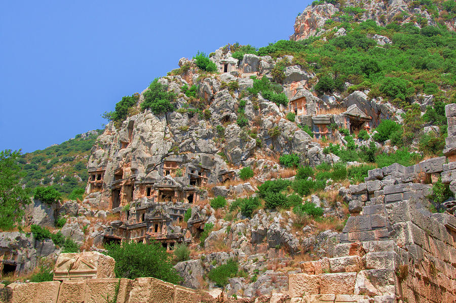 Lycian necropolis in Myra Photograph by Sun Travels