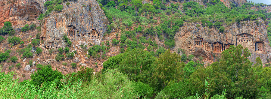 Lycian rock tombs Photograph by Sun Travels