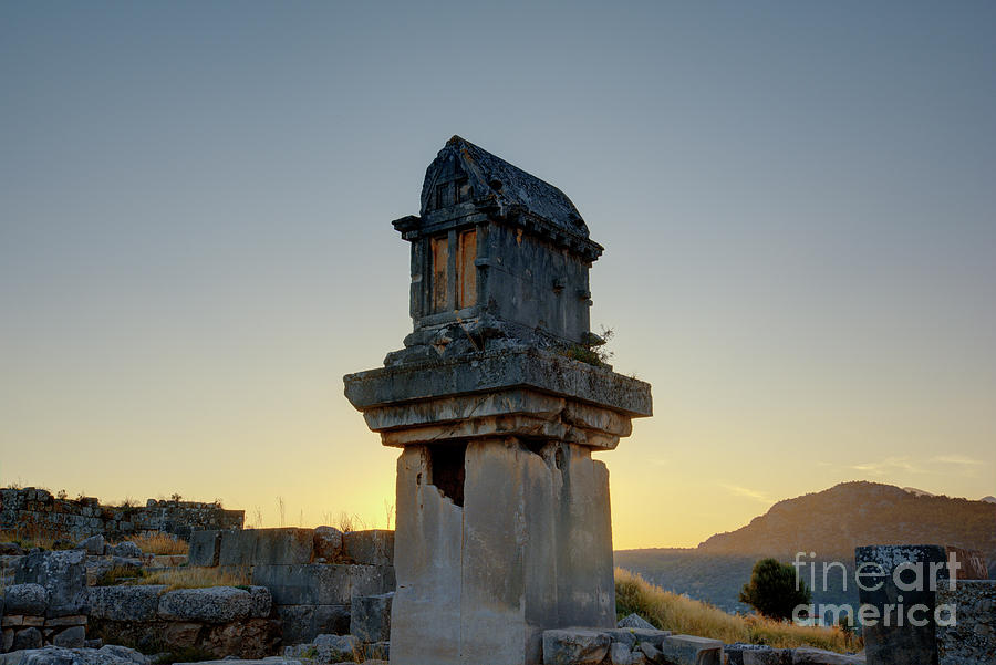 Greek Photograph - Lycian Tomb At Xanthos by David Parker/science Photo Library