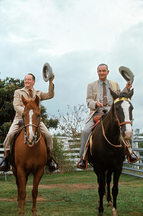 Lyndon Johnson Photograph - Lyndon B. Johnson and Hubert H. Humphrey by John Dominis
