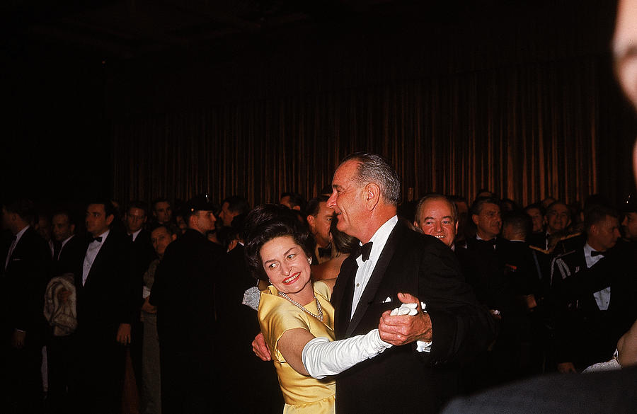 Lyndon Johnson Photograph - Lyndon B. Johnson [& Wife] by Stan Wayman