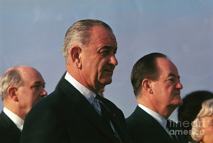 Lyndon Johnson And Hubert Humphrey Photograph by Bettmann