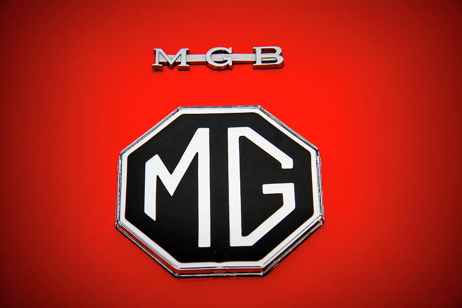 Sports Photograph - M G B Sports Car Emblem And Logo by Nick Gray