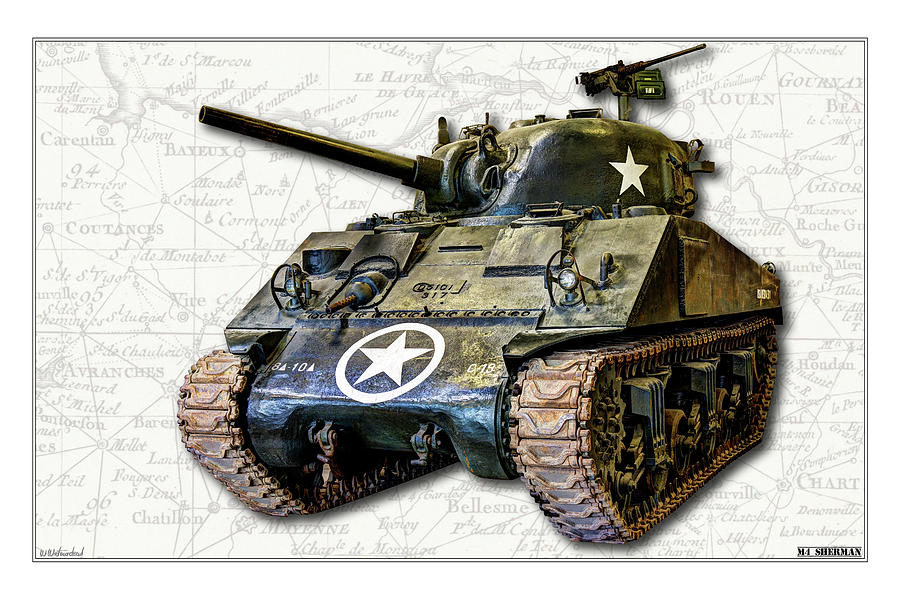  M4 Sherman Map Photograph by Weston Westmoreland