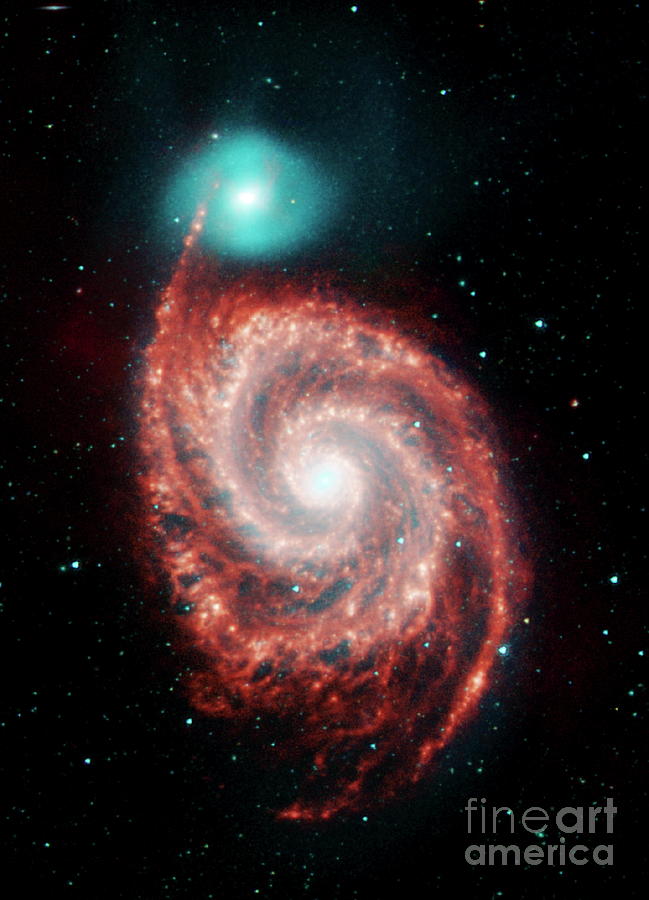 Space Photograph - M51 Galaxy by Nasa/science Photo Library
