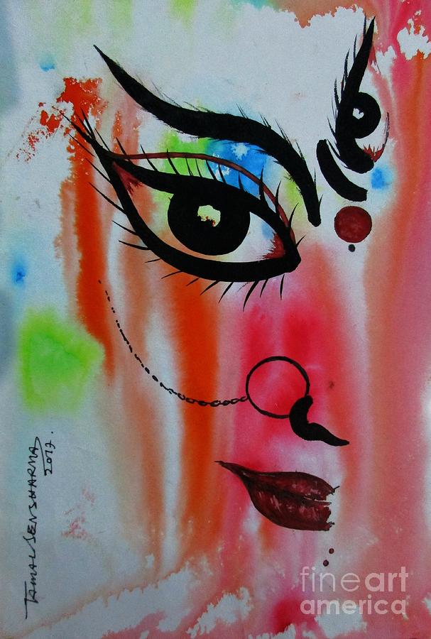 Ma Durga -5 Painting by Tamal Sen Sharma