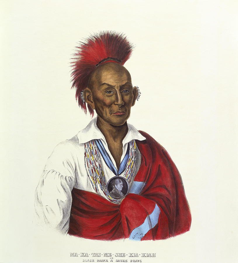 Ma-ka-tai-me-she-kiah (black Hawk-a Drawing by Charles Bird King Ma-ka-tai-me-she-kiah (black Hawk-a Drawing by Charles Bird King
