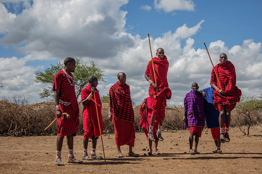 Maasai Photograph - Maasai Adumu by Thomas Kallmeyer Maasai Photograph - Maasai Adumu by Thomas Kallmeyer