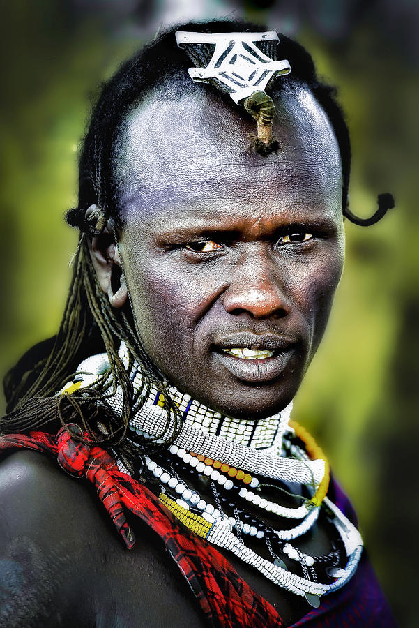 Maasai Mara Warrior. Tanzania. East Africa A Nora De Angelli / Www.noraphotos.com Photograph by Nora De Angelli