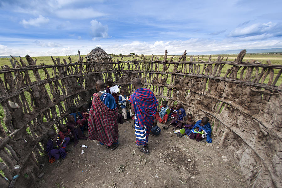 School Photograph - Maasai People by E.amer