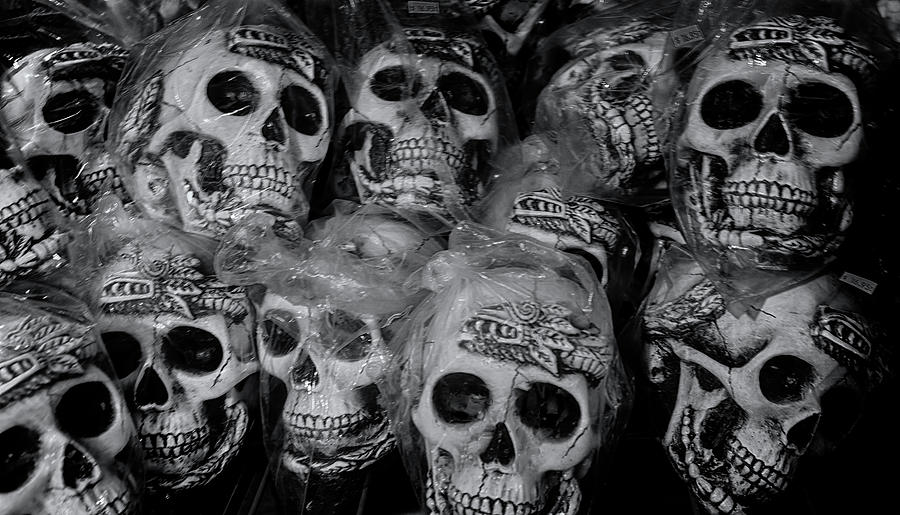 Macabre Plastic Skulls Photograph by Tom Singleton