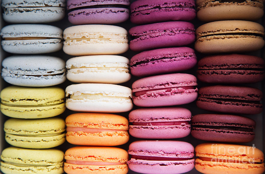 Delicate Photograph - Macarons Background by Andreasnikolas