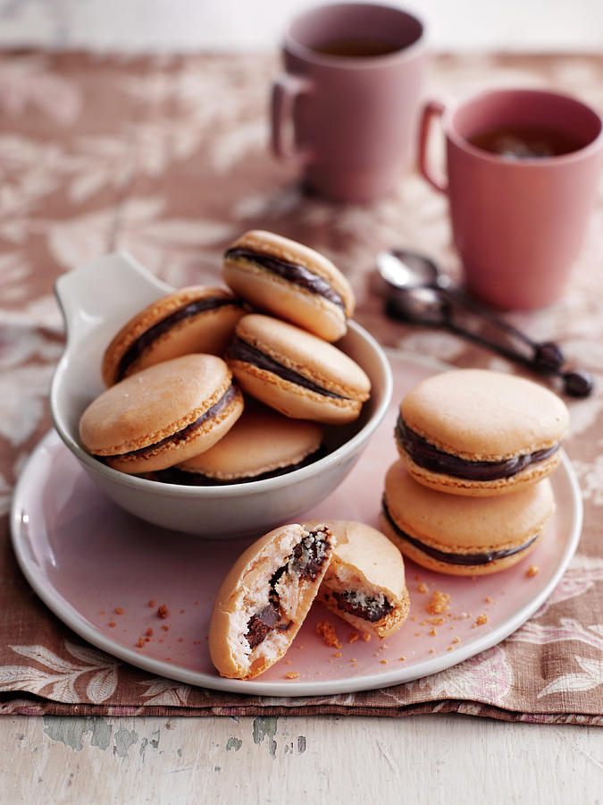 Macarons With Chili Chocolate Photograph by Gareth Morgans