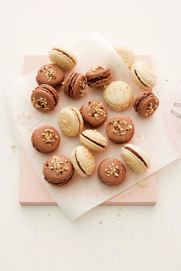 Macaroons With Chopped Nuts For Christmas Photograph by Michael Wissing