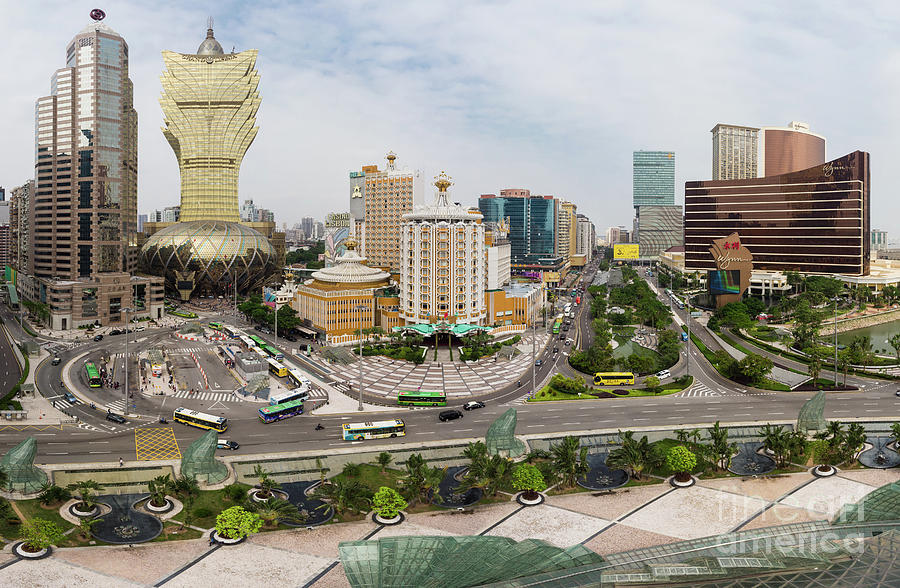 Macau aerial panorama Photograph by Didier Marti