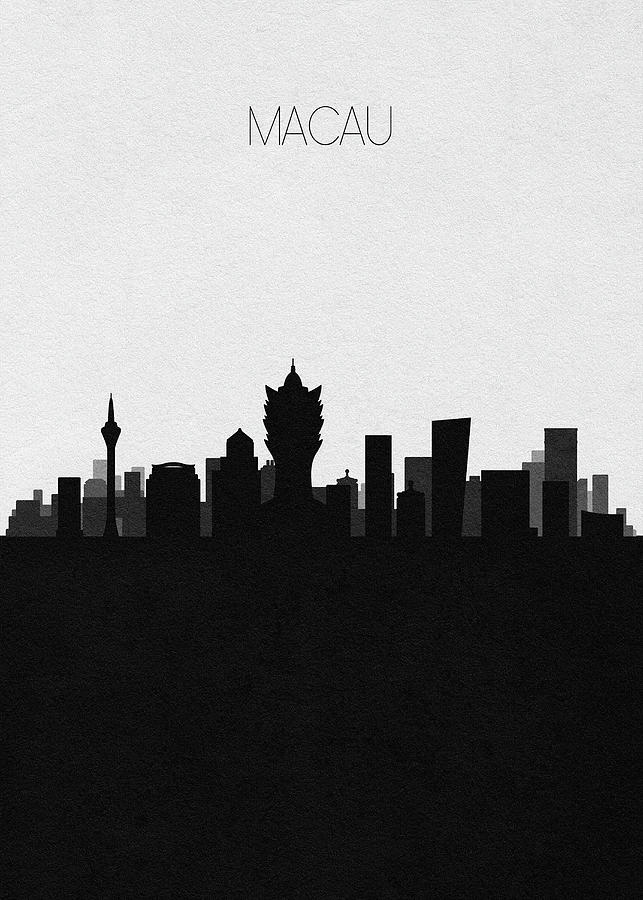 Macau Cityscape Art Digital Art by Inspirowl Design