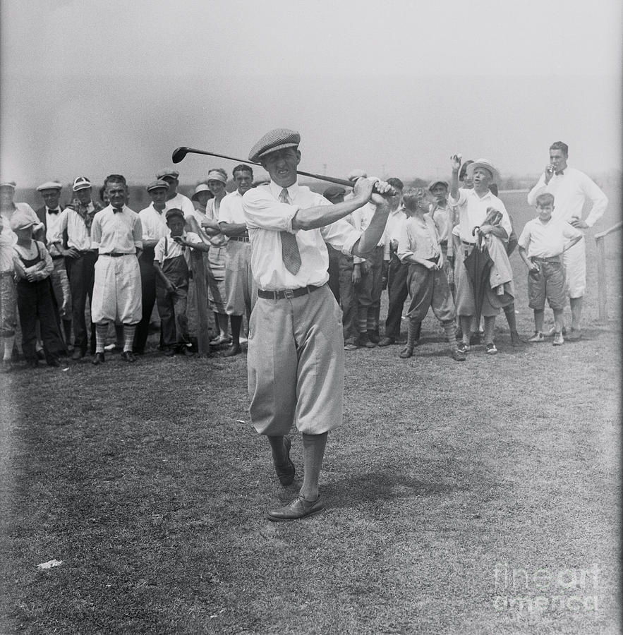 Macdonald Smith Swinging Golf Club Photograph by Bettmann