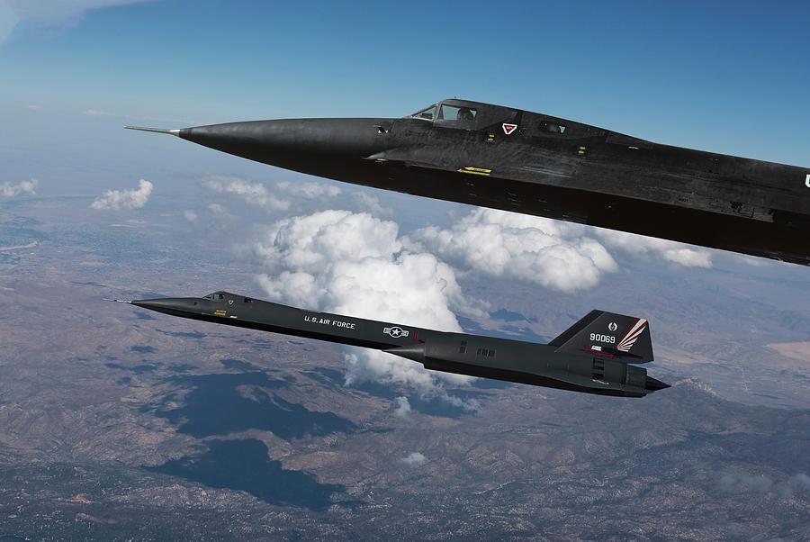 Mach 3 Blackbird Interceptors Mixed Media by Erik Simonsen