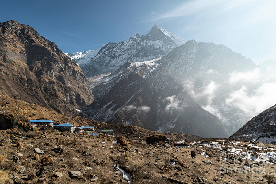 Machhapuchhare base camp in Nepal Photograph by Didier Marti