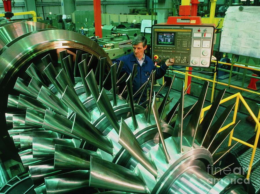 Machining Of A Turbine Rotor With A Cnc Tool Photograph by Rosenfeld