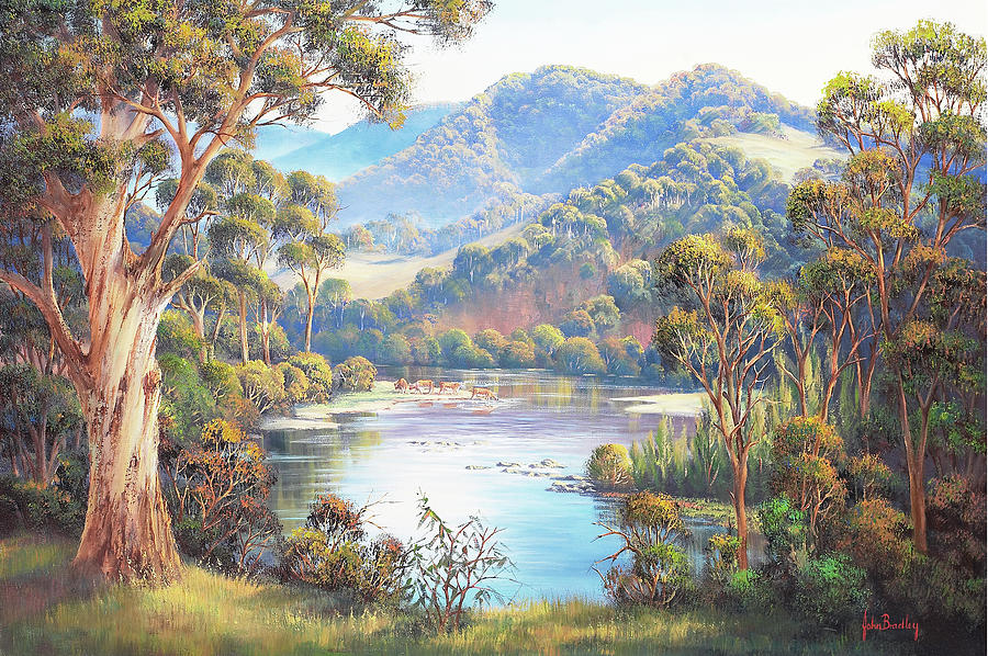Mountain Painting - Macleay Valley Morning by John Bradley