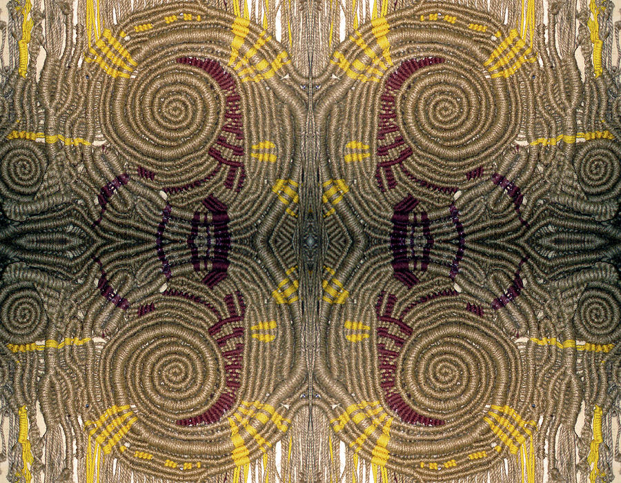 Macrame Spiral Nebula  Mirror Digital Art