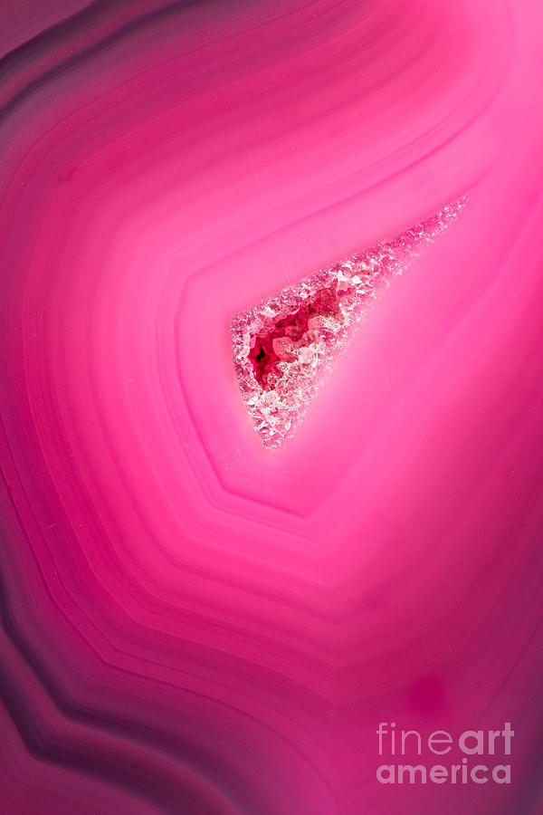 Pink Photograph - Macro Of A Beautiful Pink Stone Cut by Wollertz