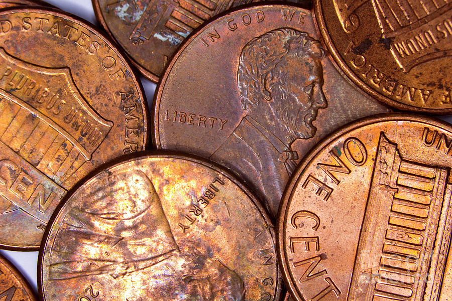 Macro Of A Pile Of Pennies Photograph By Sheldon Perry