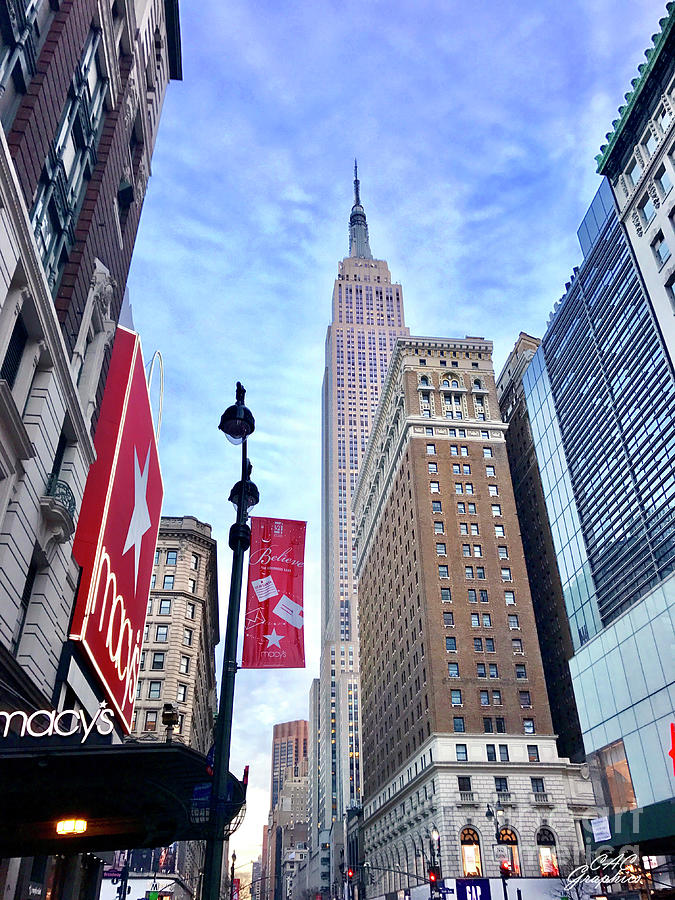 Macys and Empire State Building Photograph by CAC Graphics