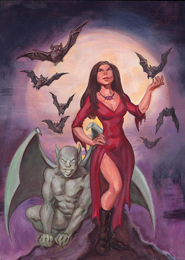 Madam Bats Painting by Tony Sid Madam Bats Painting by Tony Sid