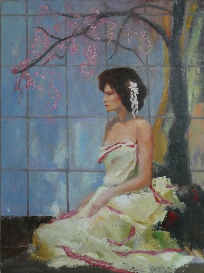Girl Painting - Madama Butterfly by Irena Jablonski Girl Painting - Madama Butterfly by Irena Jablonski