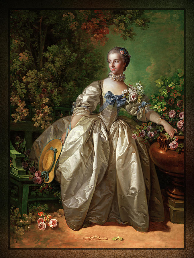 Madame Bergeret By Francois Boucher Painting by Xzendor7