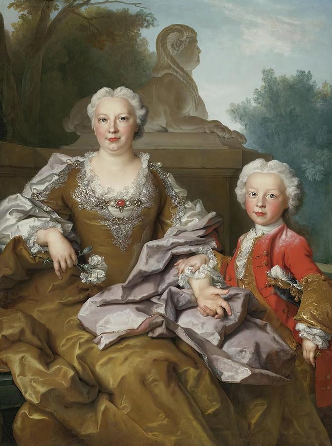 Madame Bertin And Her Son, Balthazar Bruno Painting by Nicolas De ...