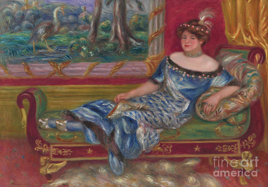 Madame de Galea a la meridienne, 1912  Painting by Pierre Auguste Renoir