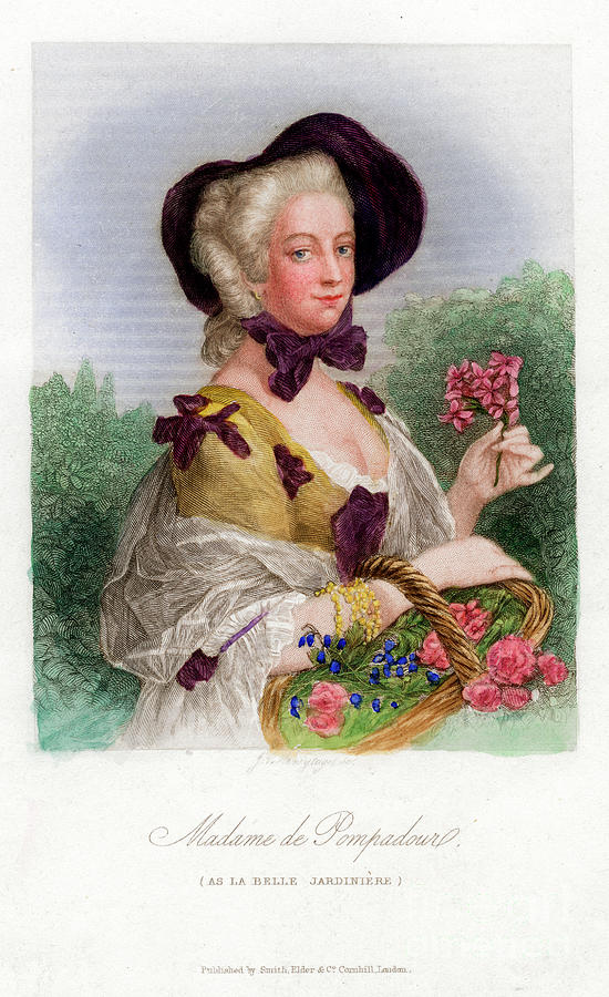 Madame De Pompadour, C1740-1800 Drawing by Print Collector