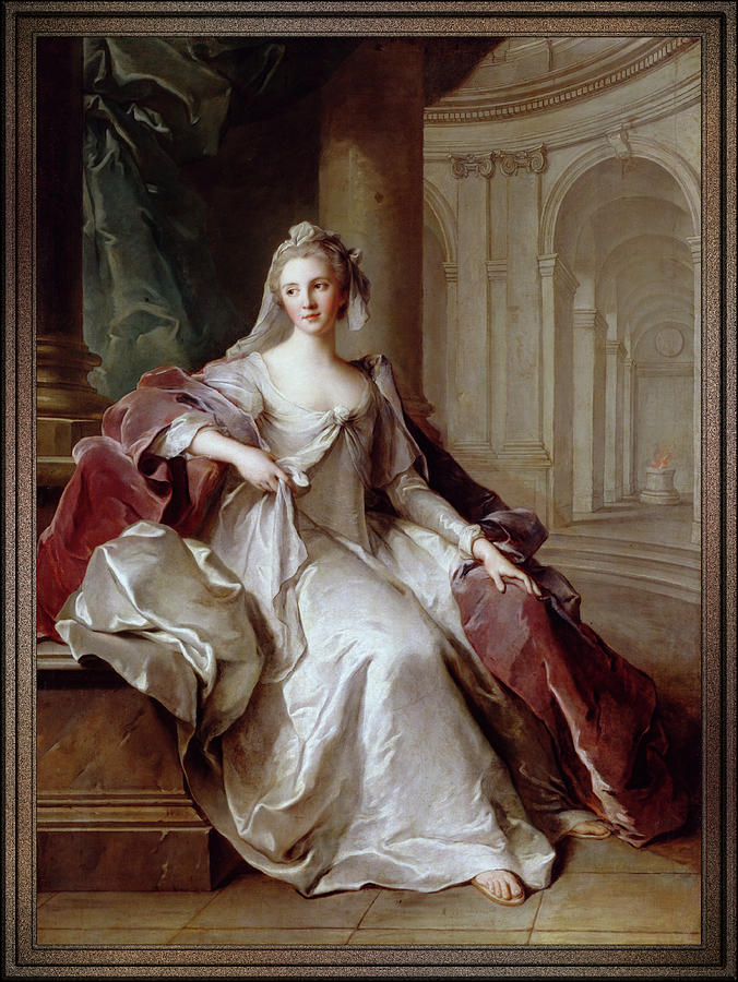 Madame Henriette de France as a Vestal Virgin by Jean Marc Nattier Painting by Rolando Burbon