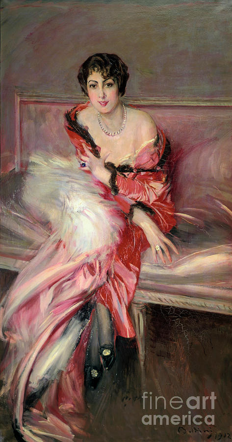 Madame Juillard In Red, 1912. Artist Drawing by Print Collector