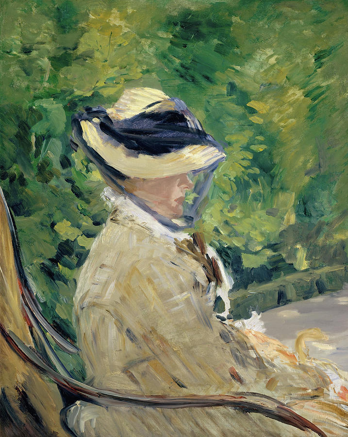 Madame Manet -Suzanne Leenhoff, 1830-1906- at Bellevue. Painting by Edouard Manet