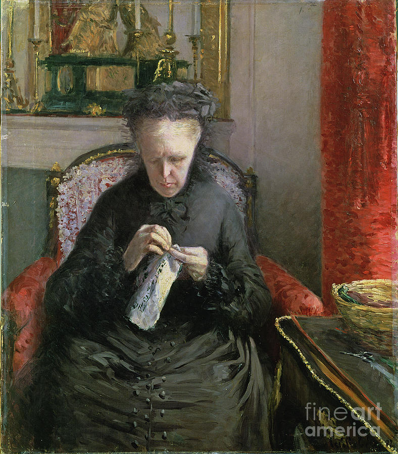 Gustave Caillebotte Painting - Madame Martial Caillebotte, 1877 by Gustave Caillebotte
