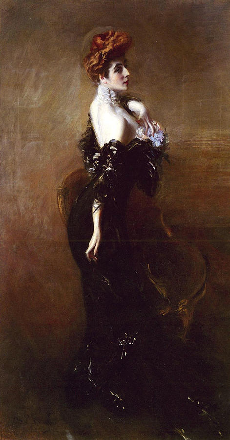 Madame Pages In Evening Dress, 1912 Painting