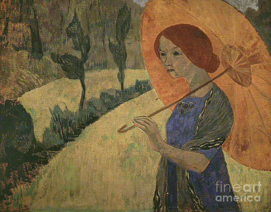 Portrait Painting - Madame Serusier With A Parasol, 1912 by Paul Serusier