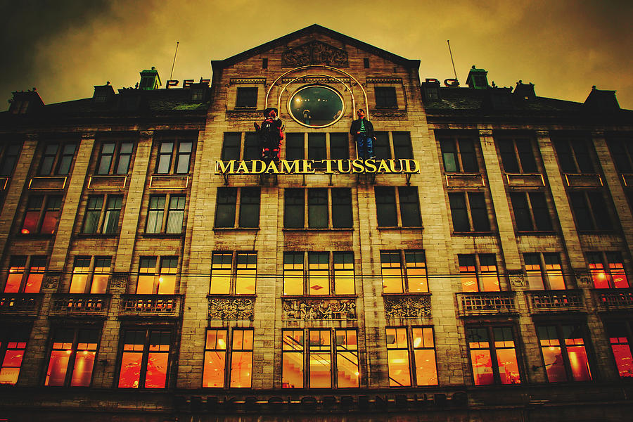 Sunset Photograph - Madame Tussaud Wax Museum - Amsterdam by Mountain Dreams