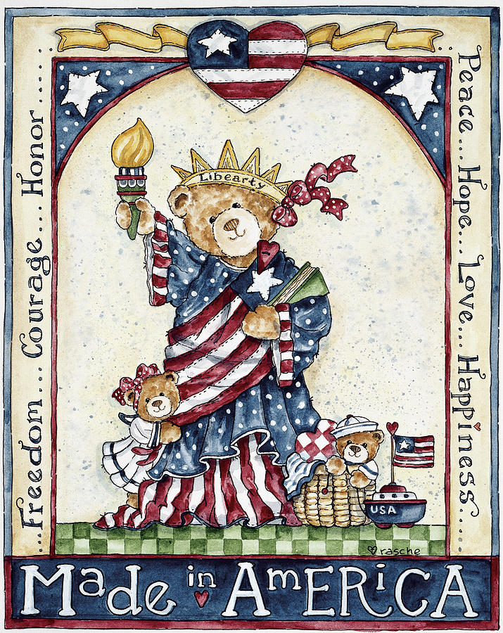 Courage Painting - Made In America by Shelly Rasche