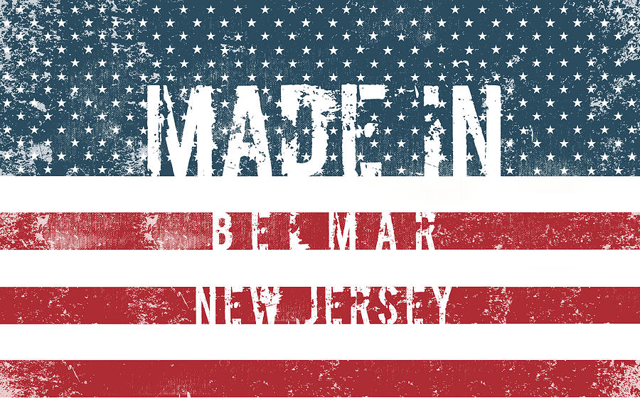 Made in Belmar, New Jersey #Belmar #New Jersey Digital Art by TintoDesigns