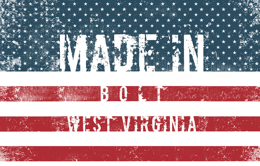 Flag Digital Art - Made in Bolt, West Virginia #Bolt #West Virginia by TintoDesigns