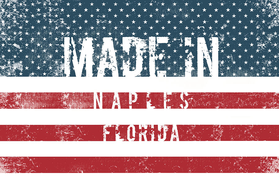 Made in Naples, Florida #Naples Digital Art by TintoDesigns