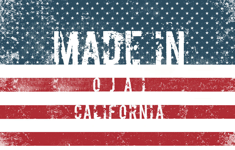 Flag Digital Art - Made in Ojai, California #Ojai #California by TintoDesigns